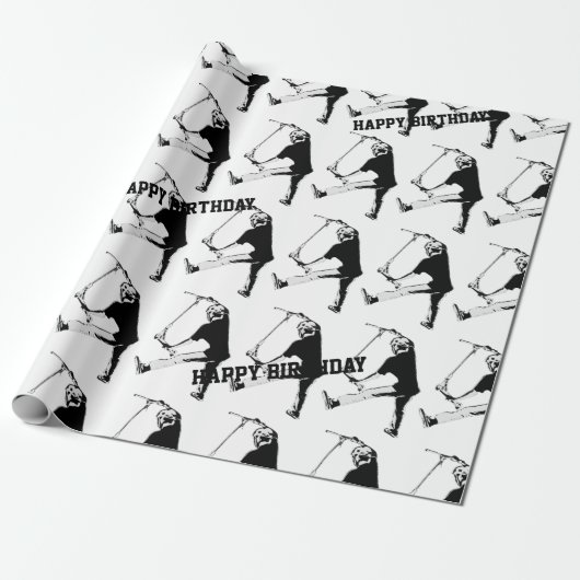 High Flying Scooter Boy - Stunt Scooter Geschenkpapier (Ungerollt)