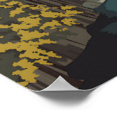 High Force Waterfall River Tees Travel Poster (Ecke)