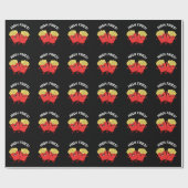 High Fries Funny Friend Pun Dark BG Geschenkpapier (Flach)