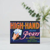 High Hand Birnen Postkarte (Stehend Vorderseite)