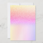 High Heel Balloons Ombre Glitzer Rentirement Party Einladung (Rückseite)