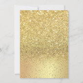 High Heel, Glass, Rot, Gold Glitzer Ruhestand Part Einladung (Rückseite)