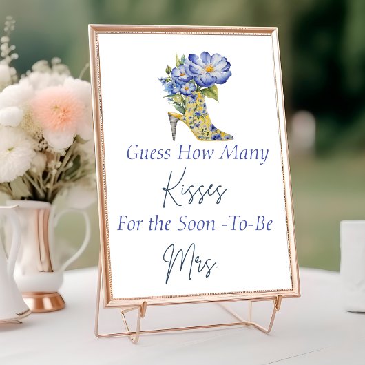High-Heel Guess Wie viele Kisses Brautparty Game Tischnummer