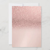 High Heel Rose Gold Glitzer Ruhestand Party Einladung (Rückseite)