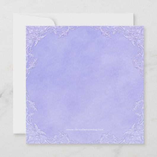 High Heel Schuhe Lila Prinzessin Quinceanera Einladung (Rückseite)