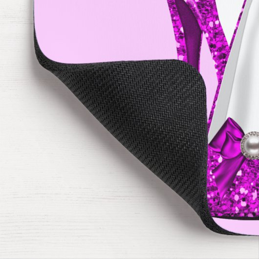 High Heel Schuhe Stileto Glitzer Rosa Mousepad (Ecke)