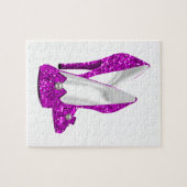 High Heel Schuhe Stileto Glitzer Rosa Puzzle (Horizontal)