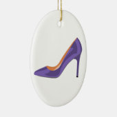 High Heel Shoe in Ultra Violet Keramik Ornament (Rechts)