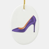 High Heel Shoe in Ultra Violet Keramik Ornament (Vorne)