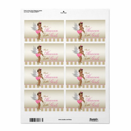 High Heel Shoel Angel Girl Wasserflaschen Labels (Vorne)