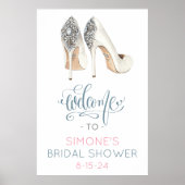 High Heel Shoel Brautparty Begrüßungszeichen Plaka Poster (Vorne)