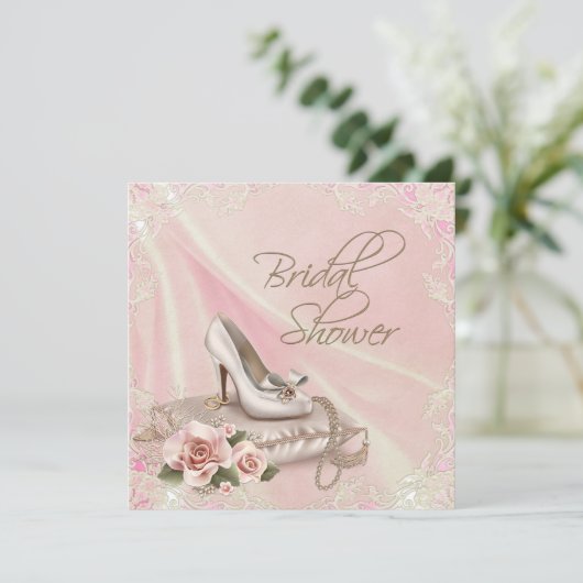 High Heel Shoel Brautparty Einladung (Stehend Vorderseite)