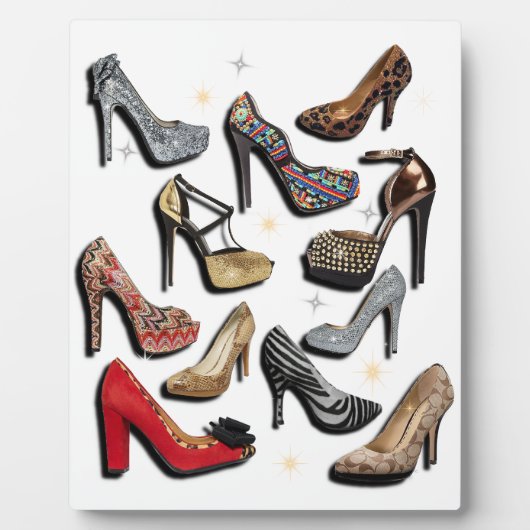 High Heel Shoel Collage Sparkle Fashion Pumps Fotoplatte (Vorderseite)