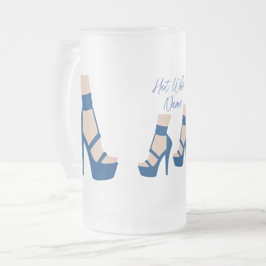 High Heel Shoel Thunder_Cove Mattglas Bierglas (Vorderseite Links)