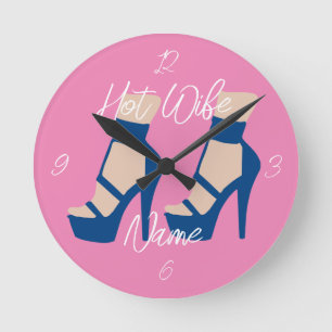 High Heel Shoel Thunder_Cove Runde Wanduhr