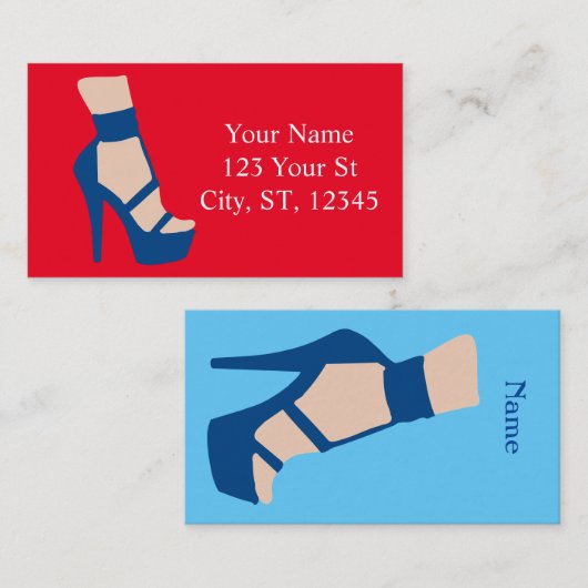 High Heel Shoel Thunder_Cove Visitenkarte (Vorne/Hinten)