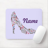 High Heel Shoes Collage Stiletto Art Mousepad (Mit Mouse)
