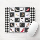 High Heel Shoes Collage Stiletto Quilt Black Mousepad (Mit Mouse)