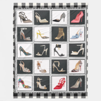 High Heel Shoes Collage Stiletto Quilt Blanket Fleecedecke