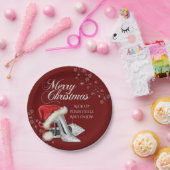 High Heel Shoes Weihnachtsmannmütze Weihnachts-Par Pappteller (Party)