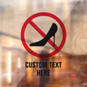 High Heel Stiletto Schuhe nicht erlaubt Zoll Fensteraufkleber (Blatt 2)