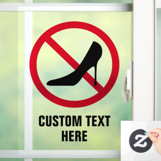 High Heel Stiletto Schuhe nicht erlaubt Zoll Fensteraufkleber (Zuhause)