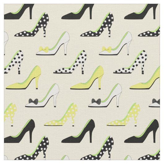 High Heel Yellow Chic Stoff (Nahaufnahme)