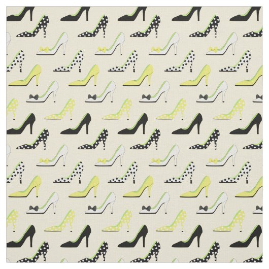 High Heel Yellow Chic Stoff (Muster)