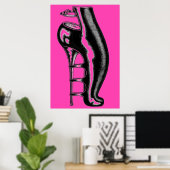 High Heeled Rubber Boot/Hot Pink Poster (Heimbüro)