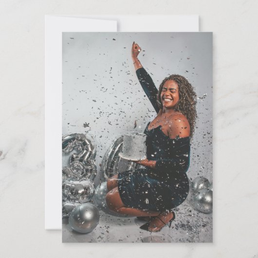 High Heels Black Bow Thirty 30th Birthday  Einladung (Rückseite)