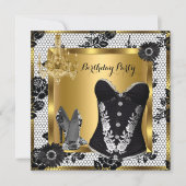 High Heels Chandelier Lace Corset Black 3 Einladung (Vorderseite)