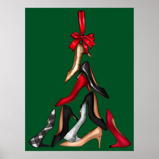 High Heels Christmas Tree Poster (Vorne)