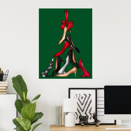 High Heels Christmas Tree Poster (Heimbüro)