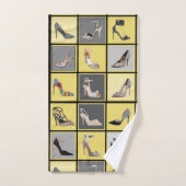 High Heels Collage Stiletto Badetuch Set (Handtuch)