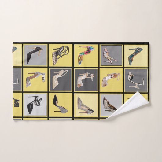 High Heels Collage Stiletto Badetuch Set (Handtuch)