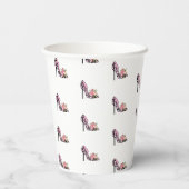High Heels Floral Coffee Bar Papierbecher (Rückseite)