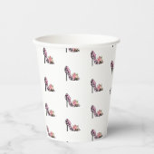 High Heels Floral Coffee Bar Papierbecher (Vorderseite)