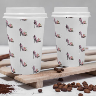 High Heels Floral Coffee Bar Papierbecher