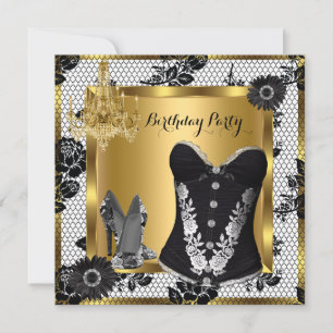 High Heels Kronleuchter Spitze Korsett Schwarz 3 Einladung