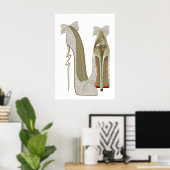 High Heels Lace and Bows Stiletto Shows Art Poster (Heimbüro)