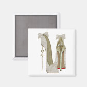 High Heels Lace and Bows Stiletto Shows Magnet für (Vorderseite/Rückseite)