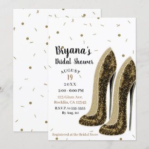 High Heels Mode Schuhe Glam Schönheit Brautparty Einladung
