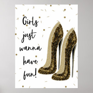 High Heels Mode Schuhe Glam Schönheit Glam Poster