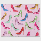 High Heels Muster Geschenkpapier (Flach)