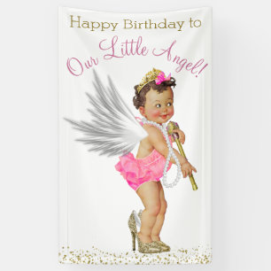 High Heels Pearls Angel Girls Geburtstagsparty Banner