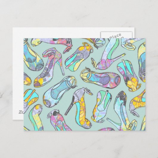 High Heels Postkarte (Vorne/Hinten)