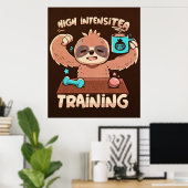 High IntensiTEA Training Sloth Poster (Heimbüro)