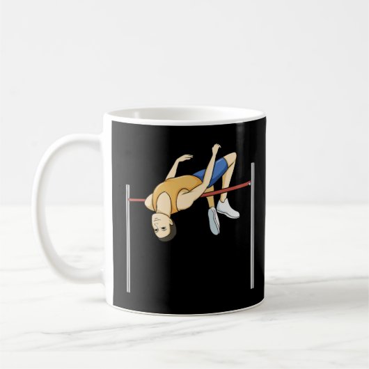 High Jump Athletics Track und Field Kaffeetasse (Links)