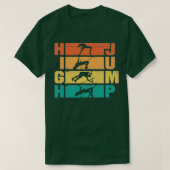 High Jump Jumping Jumper Track und Field Silhouett T-Shirt (Design vorne)