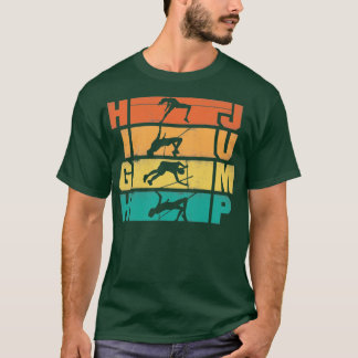 High Jump Jumping Jumper Track und Field Silhouett T-Shirt
